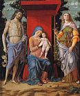 Virgin and child with the Magdalen and St John the Baptist by Andrea Mantegna